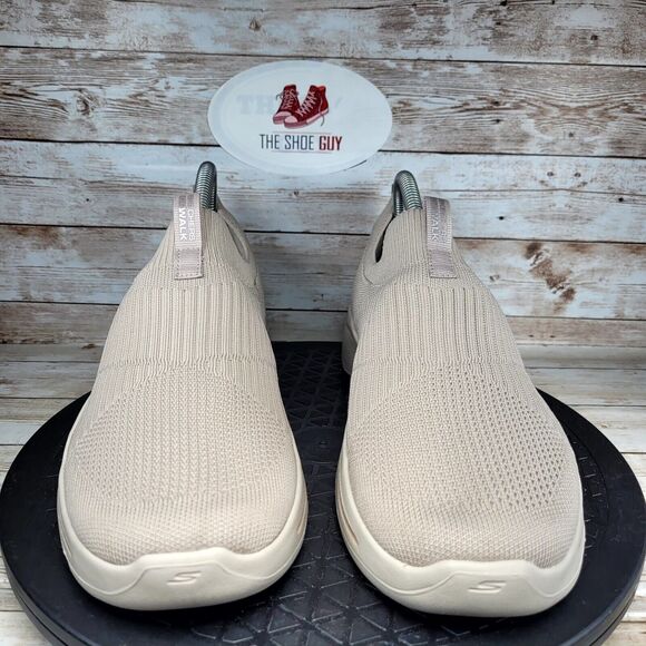 Skechers Go Walk Women Size 9.5 Arch Fit Taupe Walking Running Shoes - Picture 4 of 14